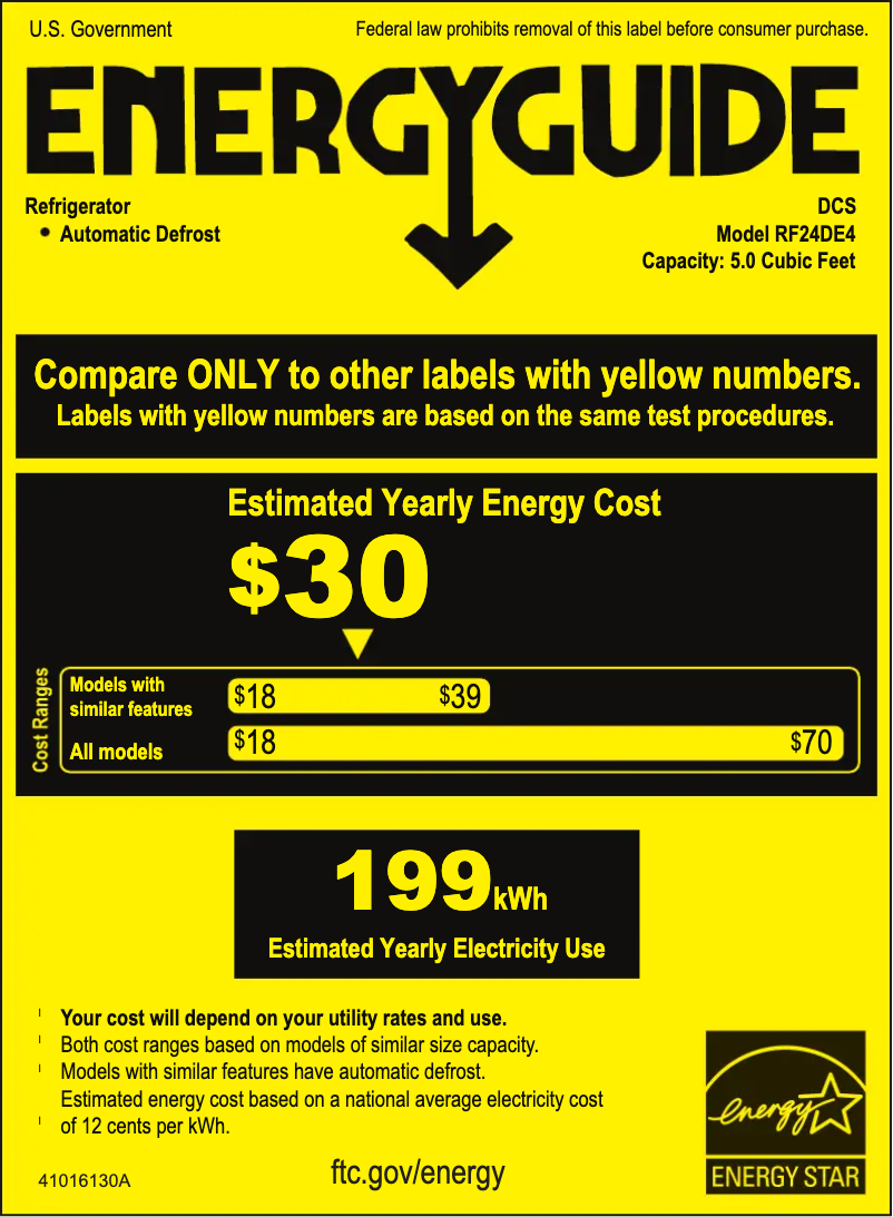 Page n°1 - Label énergétique DCS RF24DE4
