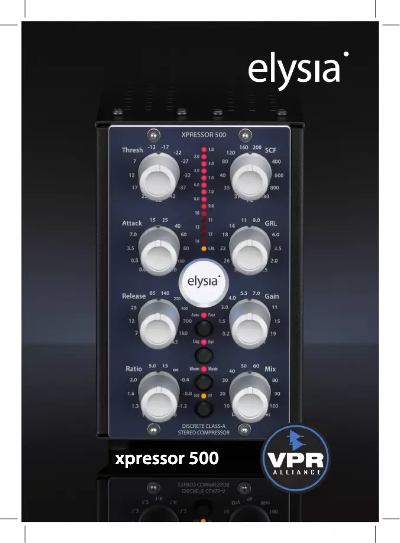 Página 1 del manual Manual de usuario Elysia Xpressor 500