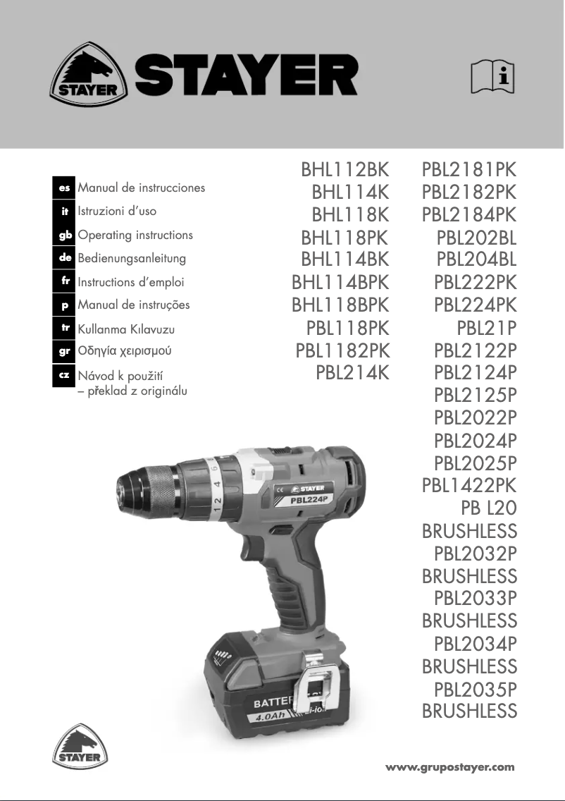 Page 1 de la notice Manuel utilisateur Stayer BHL 118 B P K