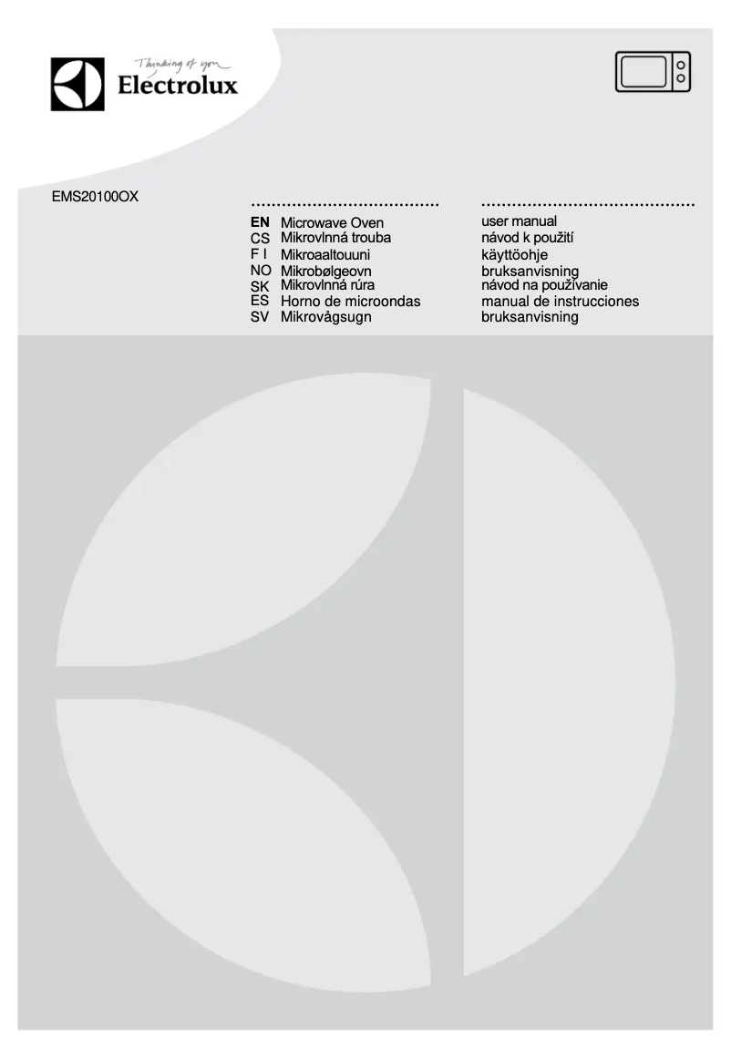 Página 1 del manual Manual de usuario Electrolux EMS20100OX