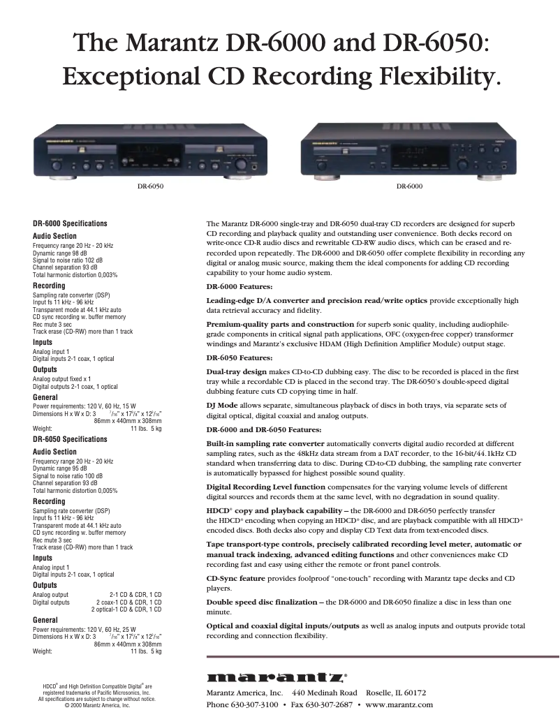 Image de la première page du manuel de l'appareil DR6000