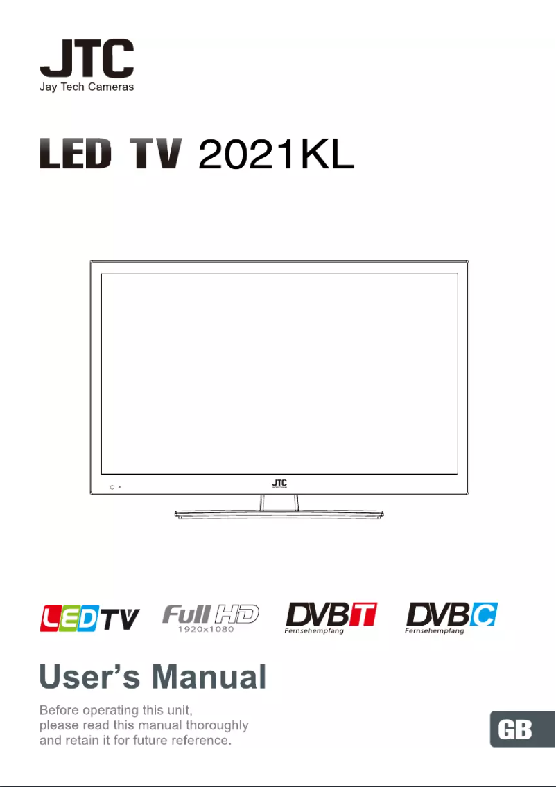 Page 1 de la notice Manuel utilisateur Jay-Tech LED TV 2021KL
