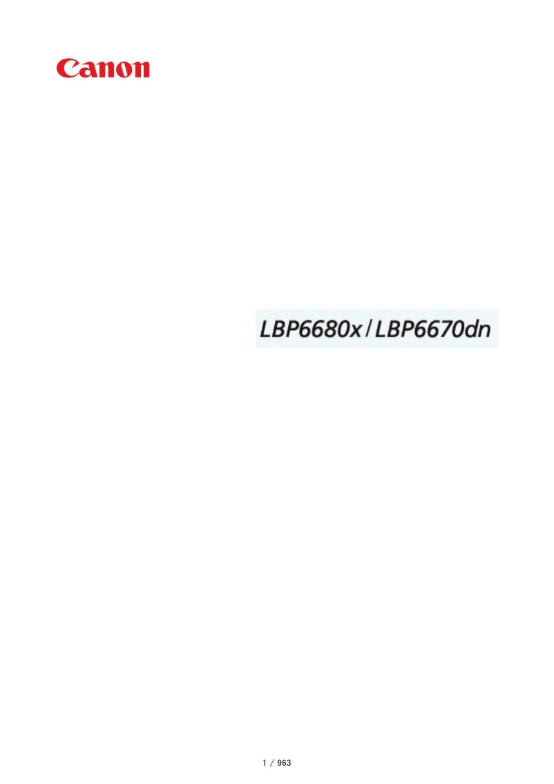 Image de la première page du manuel de l'appareil i-Sensys LBP-6670DN