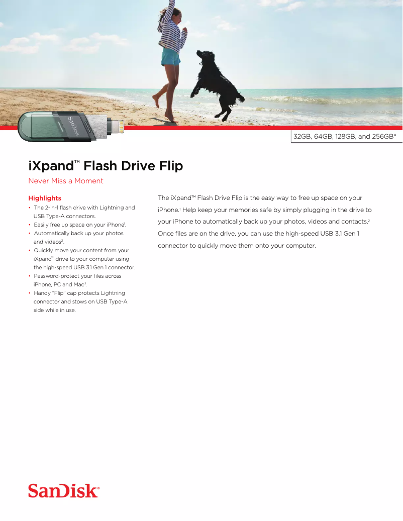 Image de la première page du manuel de l'appareil iXpand Flip