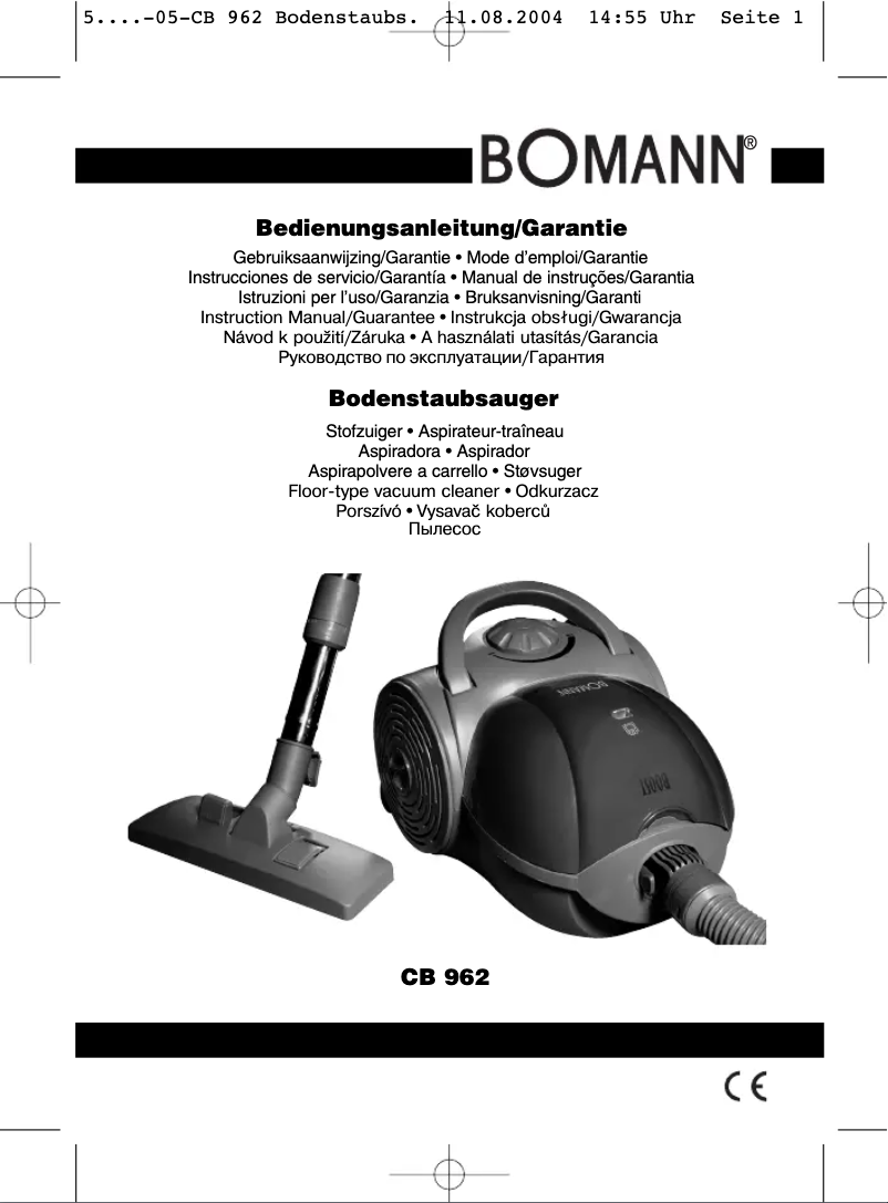 Page 1 de la notice Manuel utilisateur Bomann CB 962