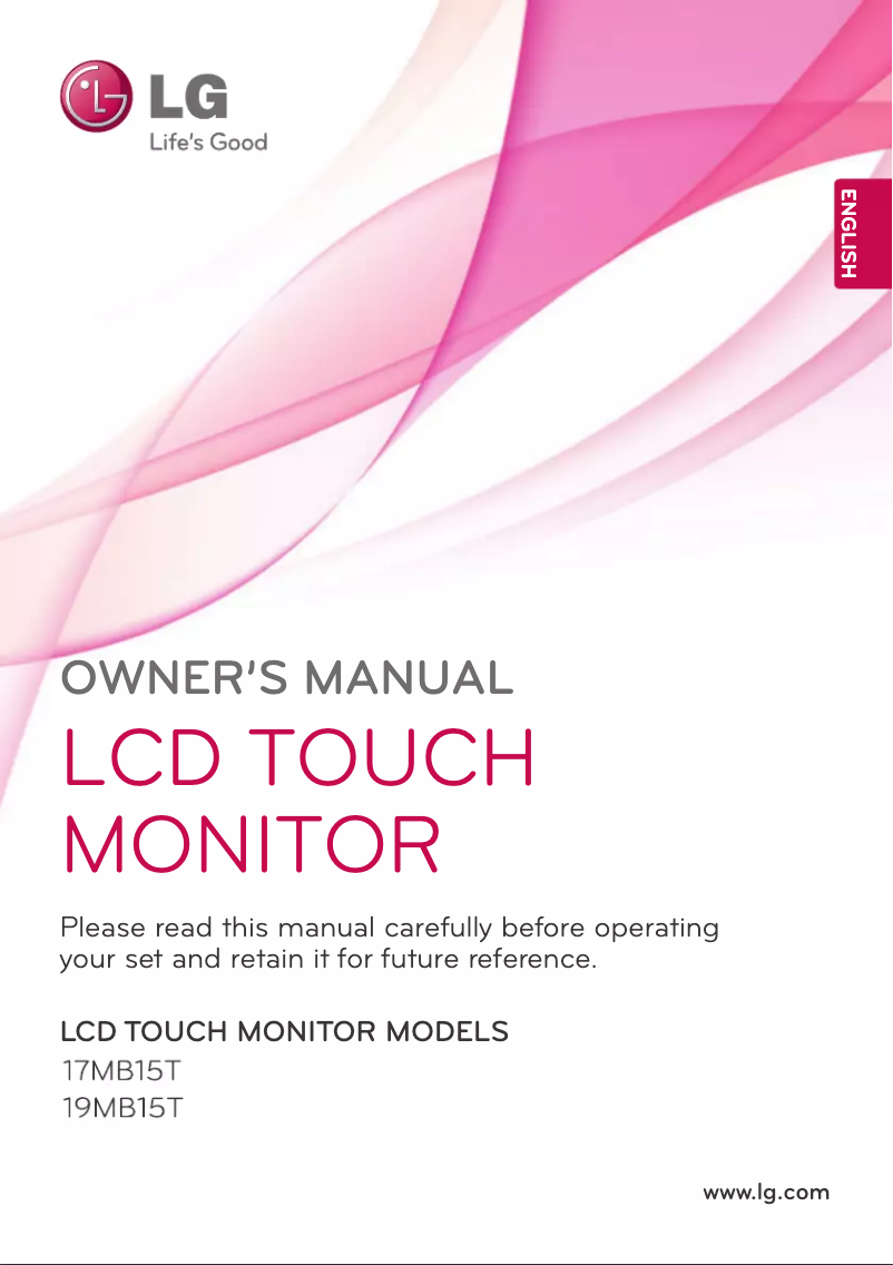 Page n°1 - Manuel utilisateur LG 19MB15T