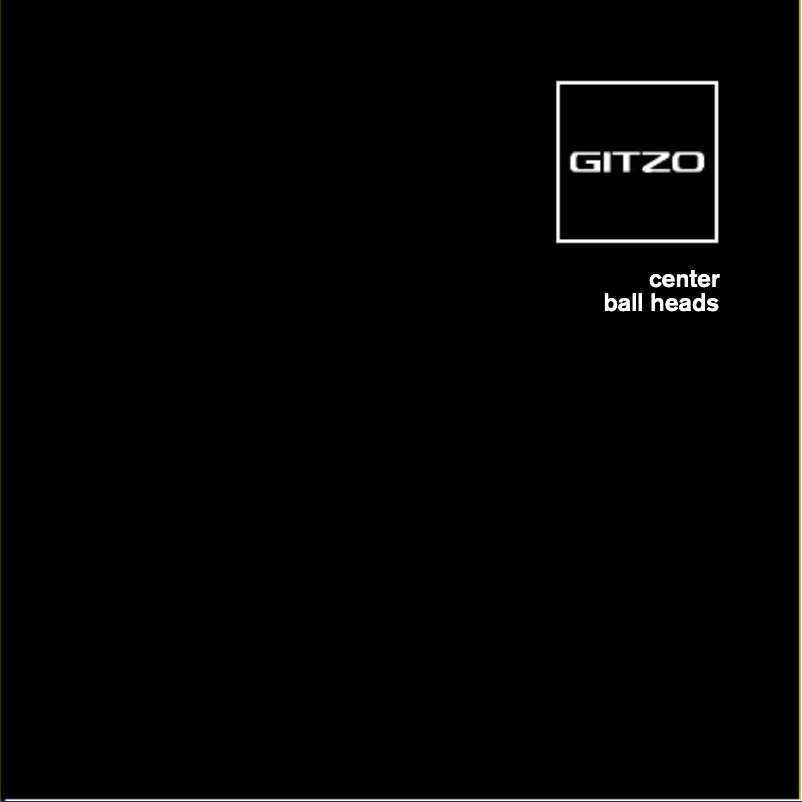 Page 1 de la notice Manuel utilisateur Gitzo Center Ball Head GH1382QD