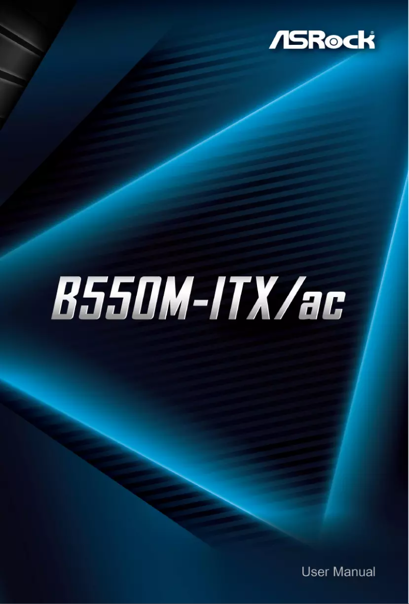 Page n°1 - Manuel utilisateur Asrock B550M-ITX