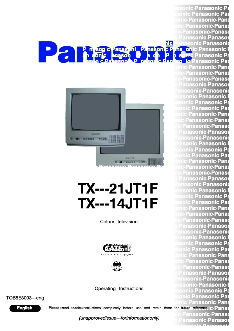 Imagen de la primera página del manual del dispositivo TX-21JT1F
