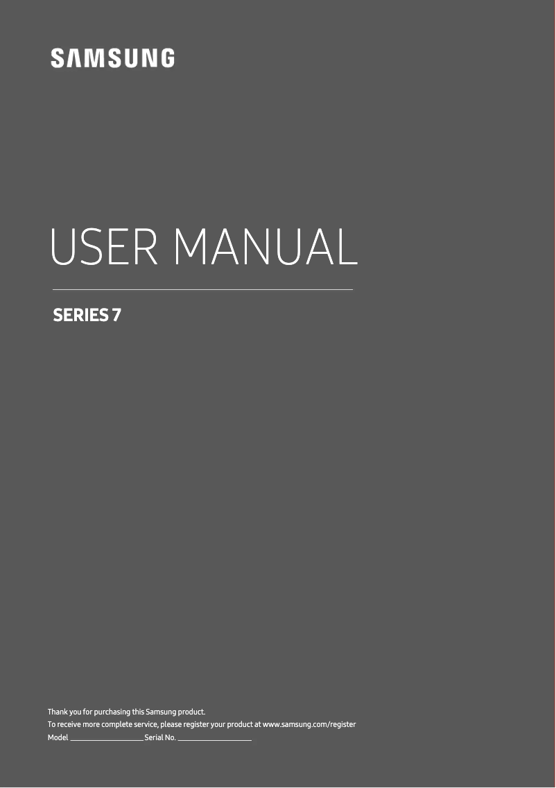 Page 1 de la notice Manuel utilisateur Samsung UA49MU7351K