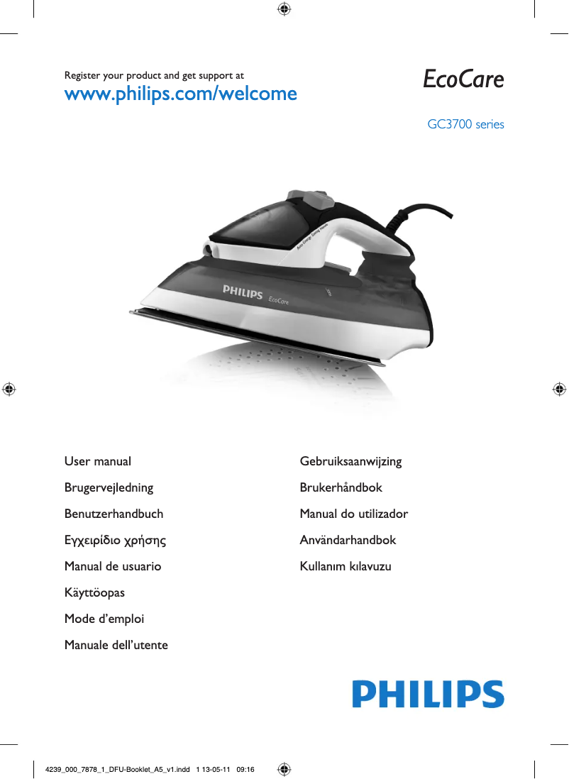 Image de la première page du manuel de l'appareil EcoCare GC3700