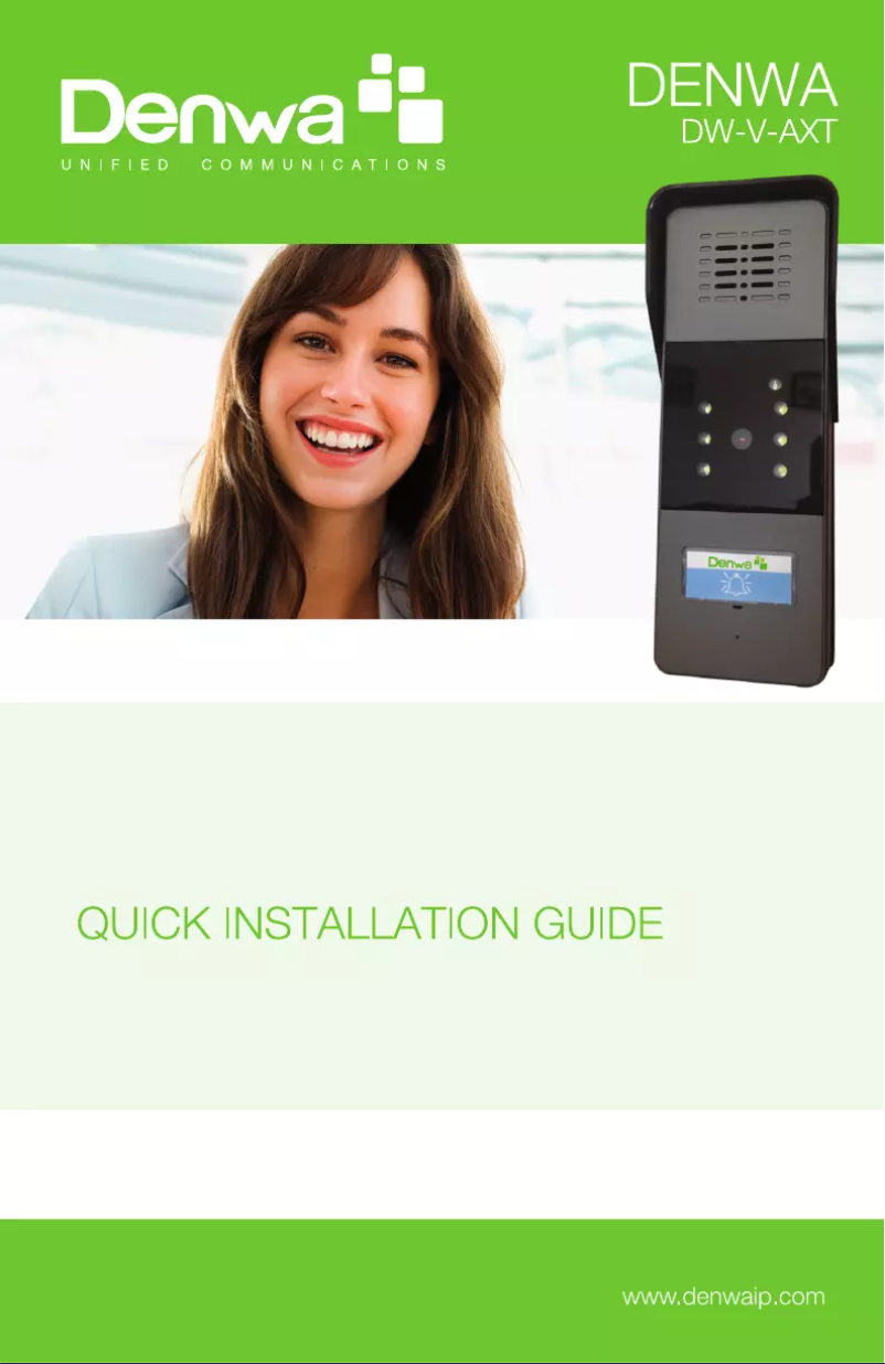 Page 1 de la notice Manuel utilisateur Denwa DW-V-AXT