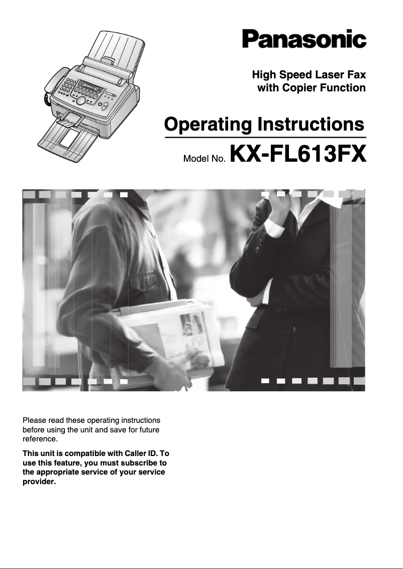 Imagen de la primera página del manual del dispositivo KX-FL613FX