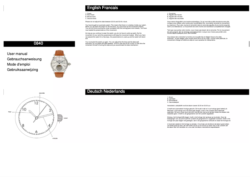 Page 1 de la notice Manuel utilisateur Davis 0840
