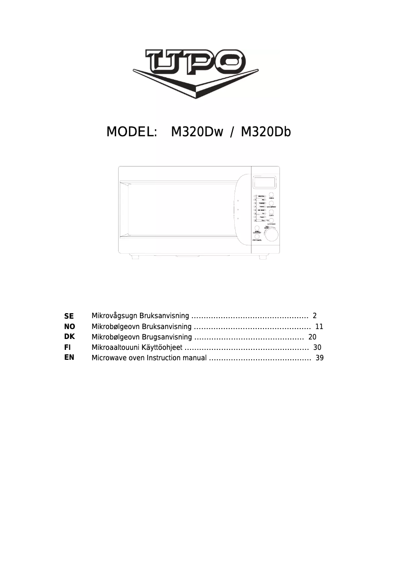 Page n°1 - Manuel utilisateur UPO M320Dw