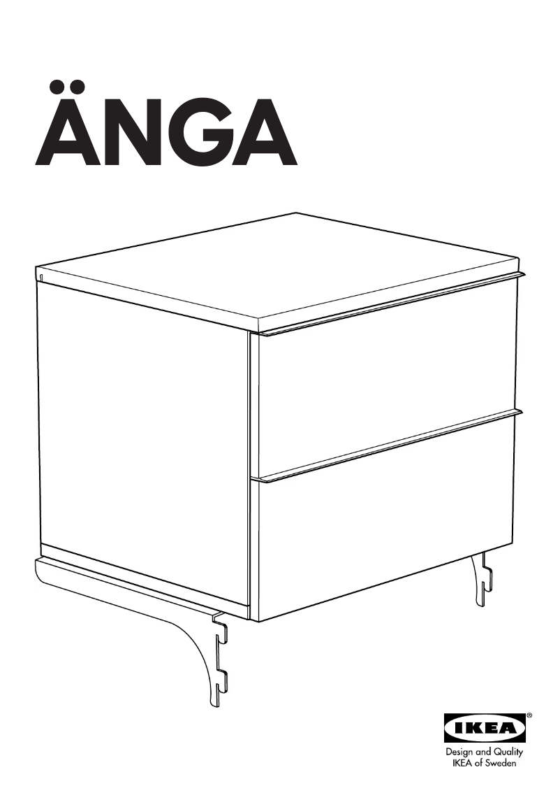 Page 1 de la notice Manuel utilisateur Ikea ANGA (2 drawers)