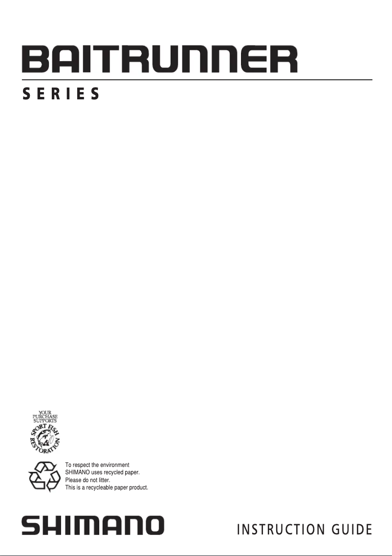 Page 1 de la notice Manuel utilisateur Shimano Baitrunner 4500B