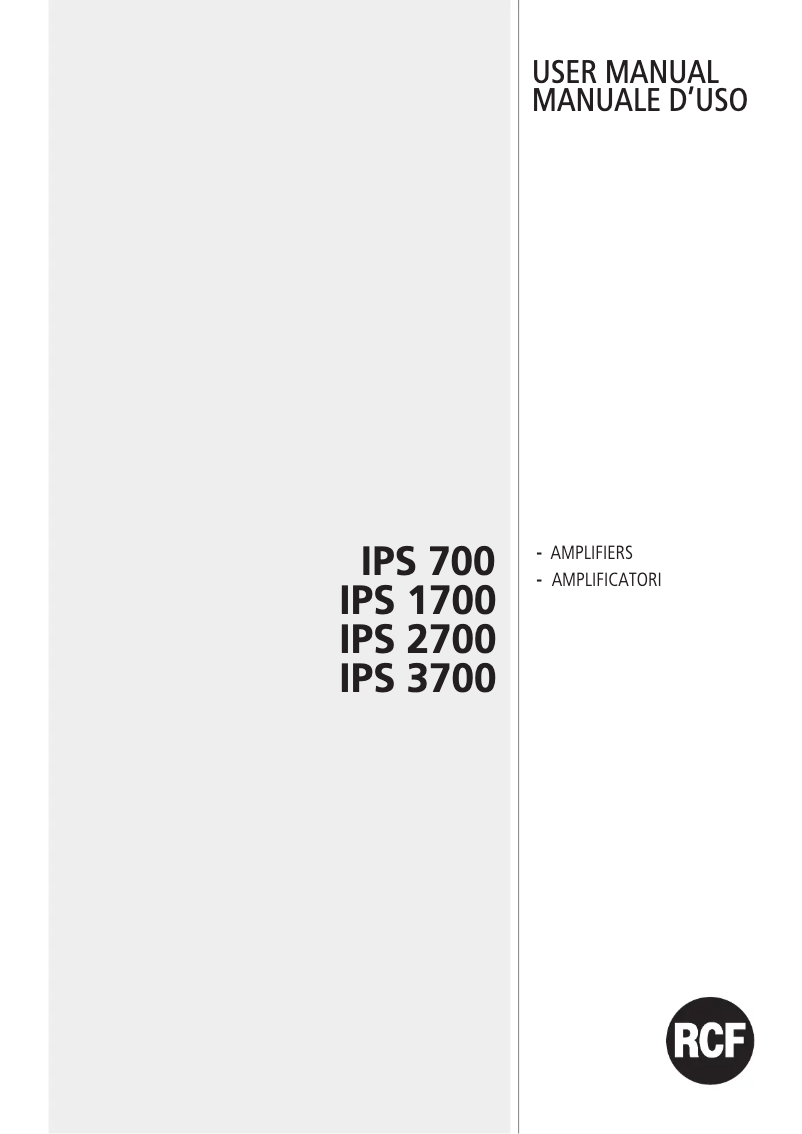 Image de la première page du manuel de l'appareil IPS 2700