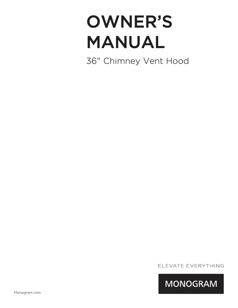 Página 1 del manual Manual de uso y mantenimiento GE ZV800BJBB