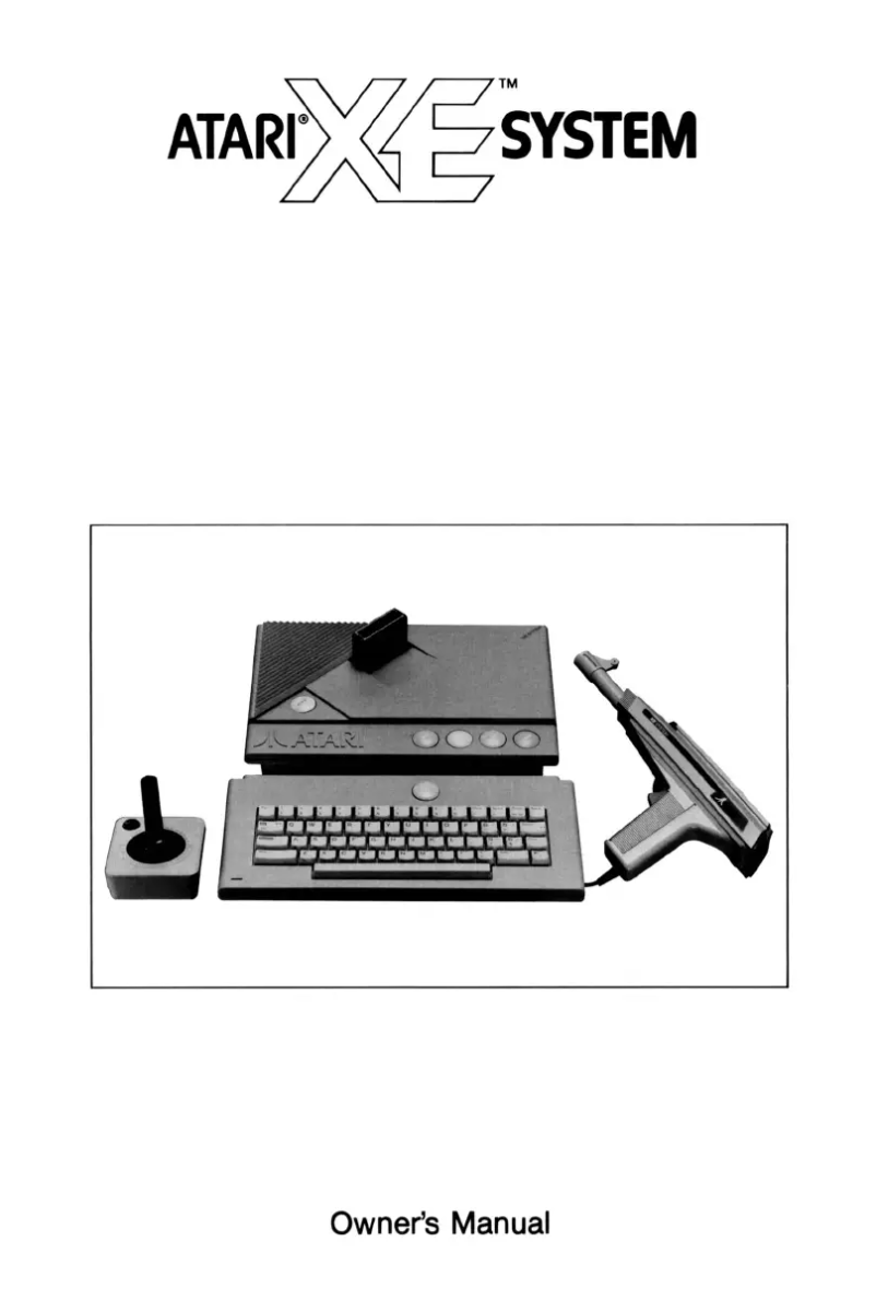 Page 1 de la notice Manuel utilisateur Atari XE System