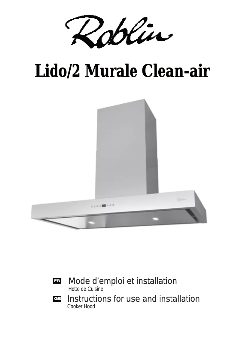 Page n°1 - Manuel utilisateur Roblin Lido 1200 CLEAN-R