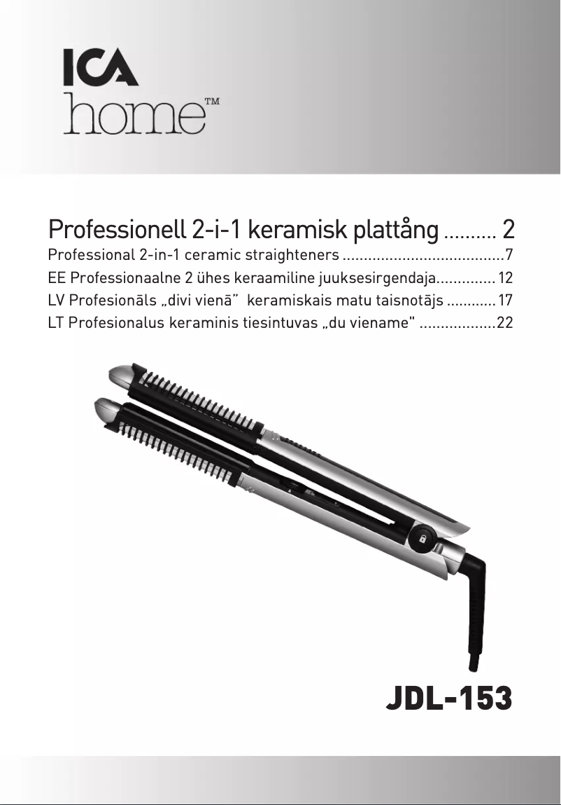 Page 1 de la notice Manuel utilisateur ICA JDL-153