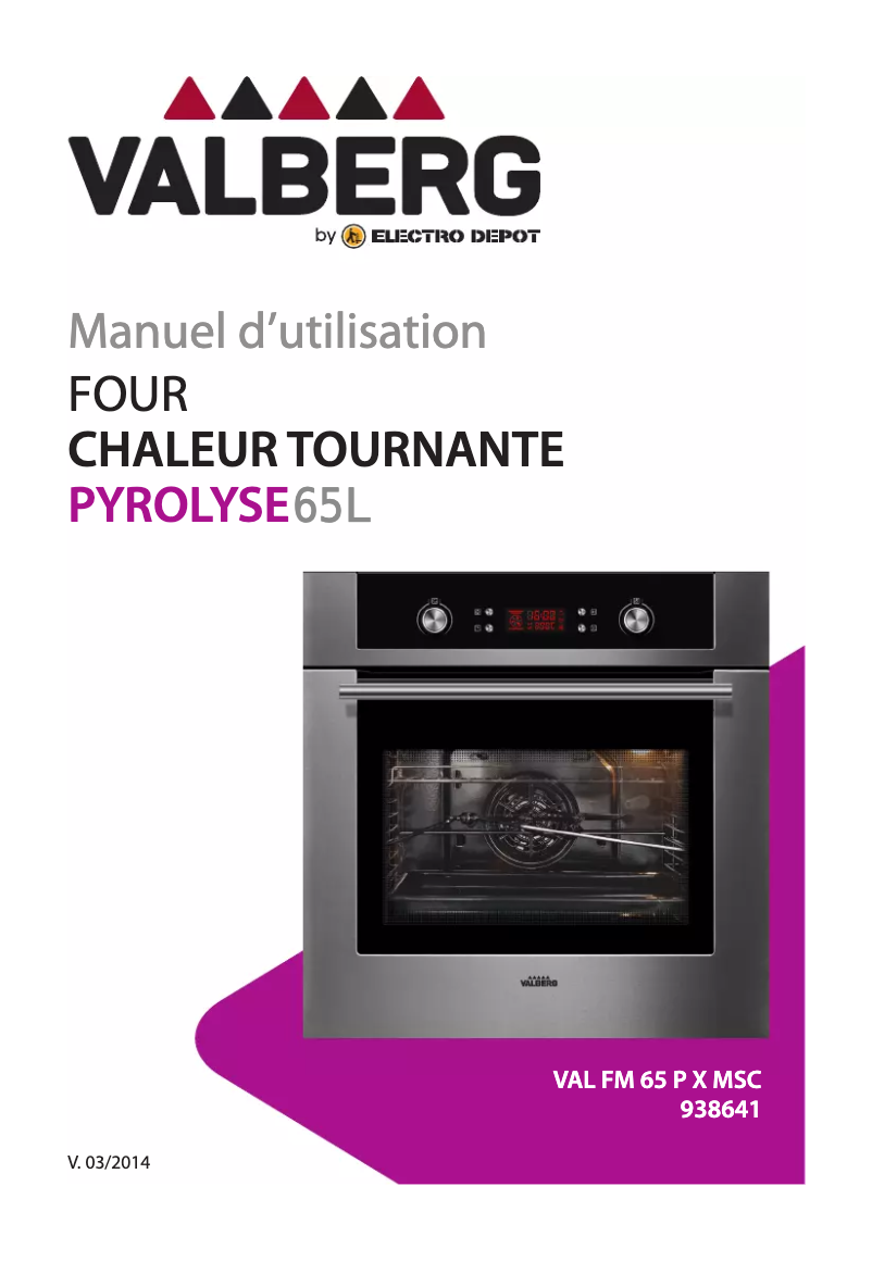Image de la première page du manuel de l'appareil VAL FM 65PX MSC