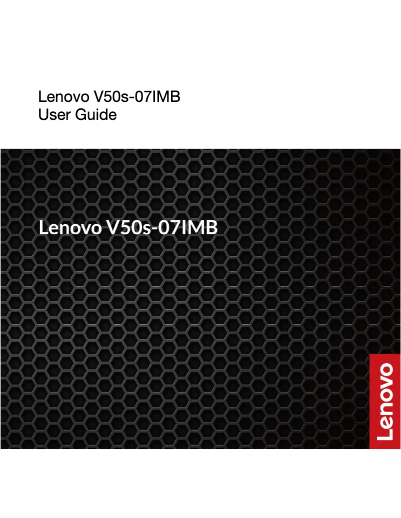 Page 1 de la notice Manuel utilisateur Lenovo V50s 07IMB