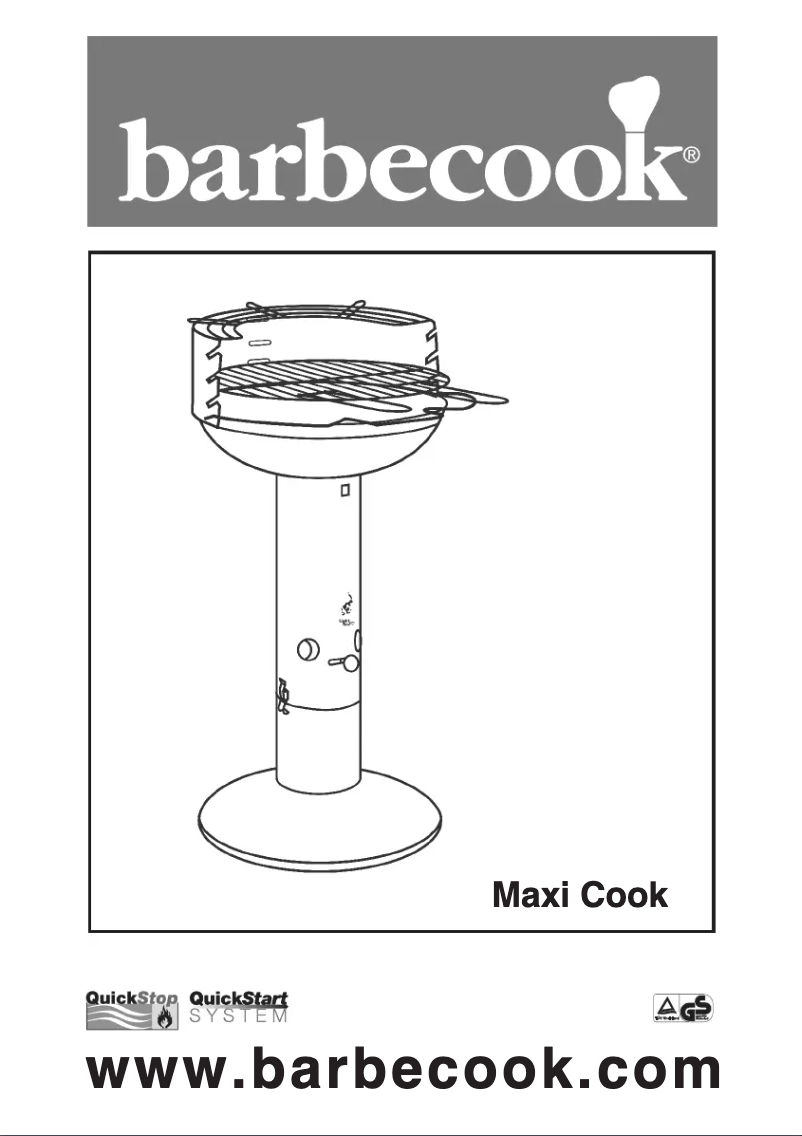 Page 1 de la notice Manuel utilisateur Barbecook Maxi Cook