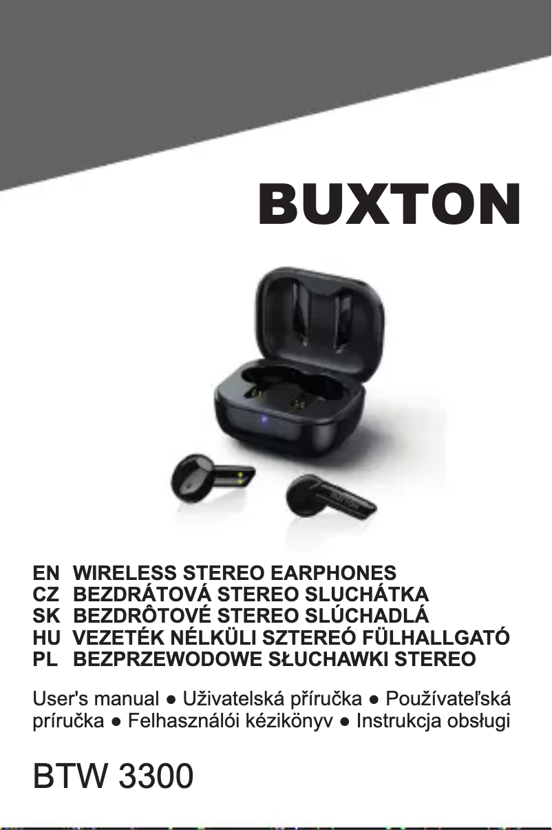 Página 1 del manual Manual de usuario Buxton BTW 3300