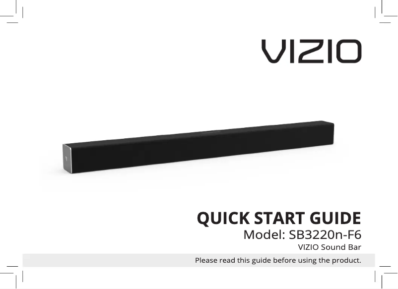 Page 1 of the manual User Manual VIZIO SB3220n-F6