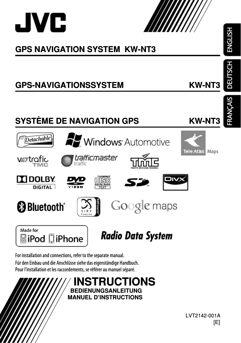 Image de la première page du manuel de l'appareil KW-NT3