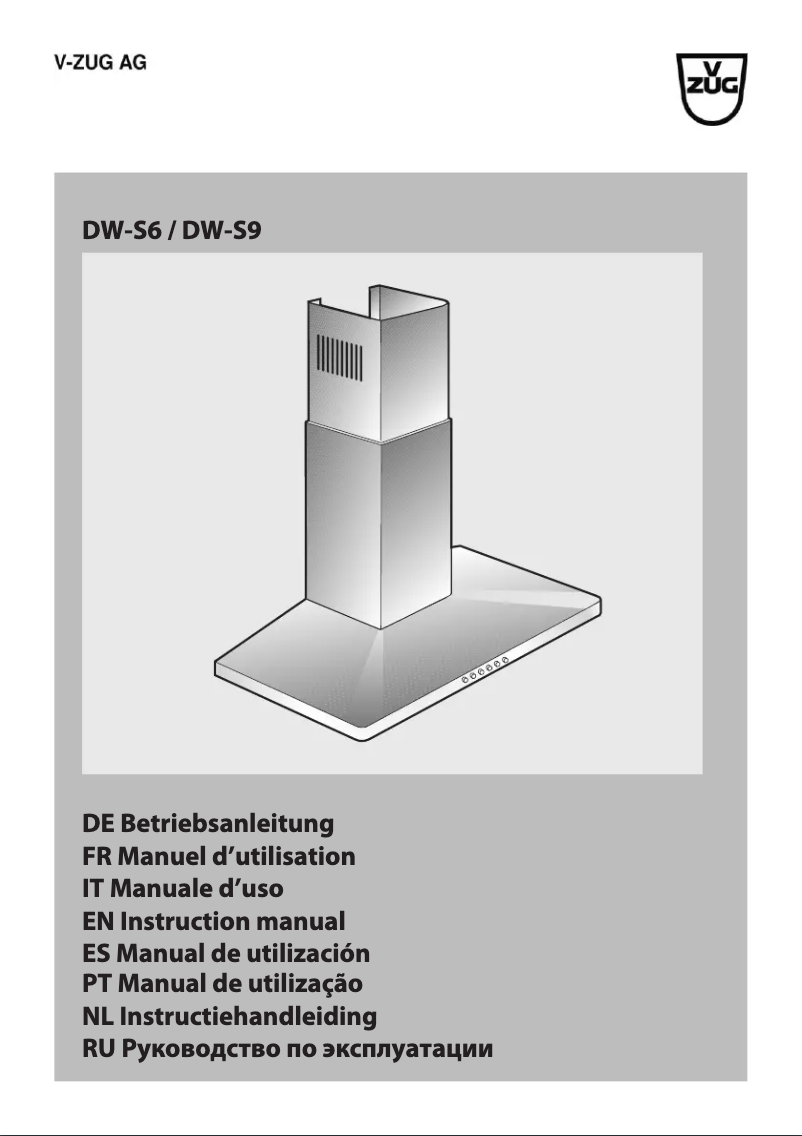 Page n°1 - Manuel utilisateur V-Zug DW-S6