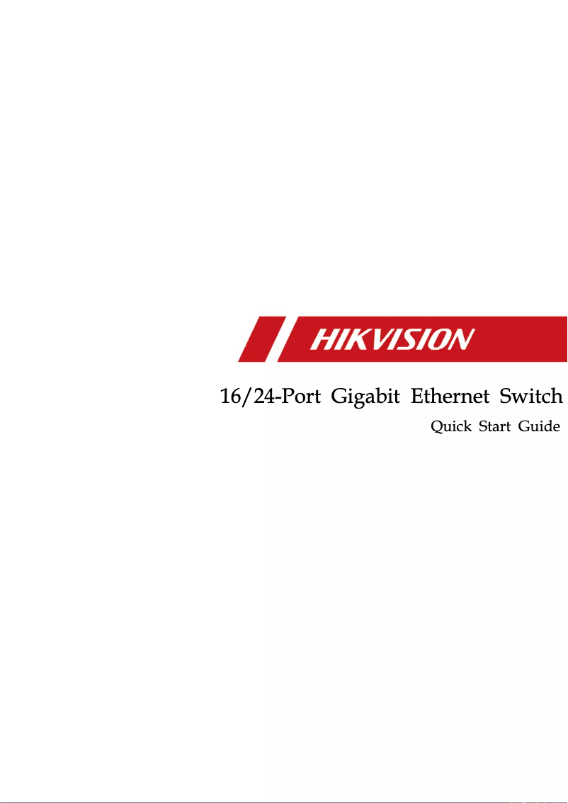 Page 1 de la notice Manuel utilisateur Hikvision DS-3E0524TF