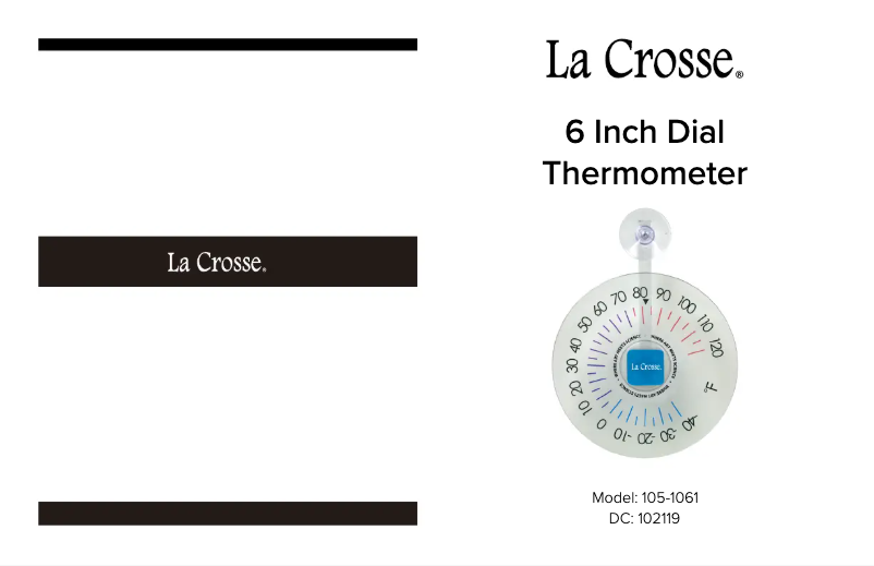 Page n°1 - Manuel utilisateur La Crosse Technology 105-1061