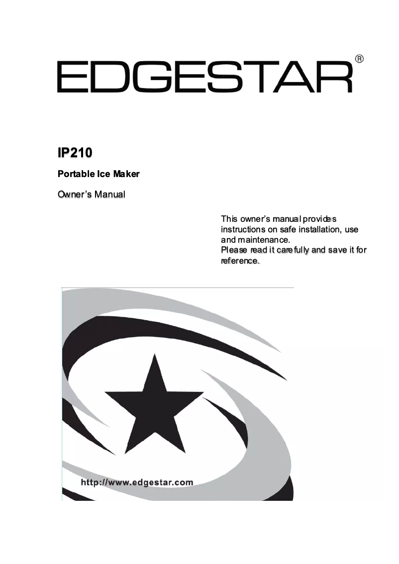 Page 1 de la notice Manuel utilisateur EdgeStar IP210