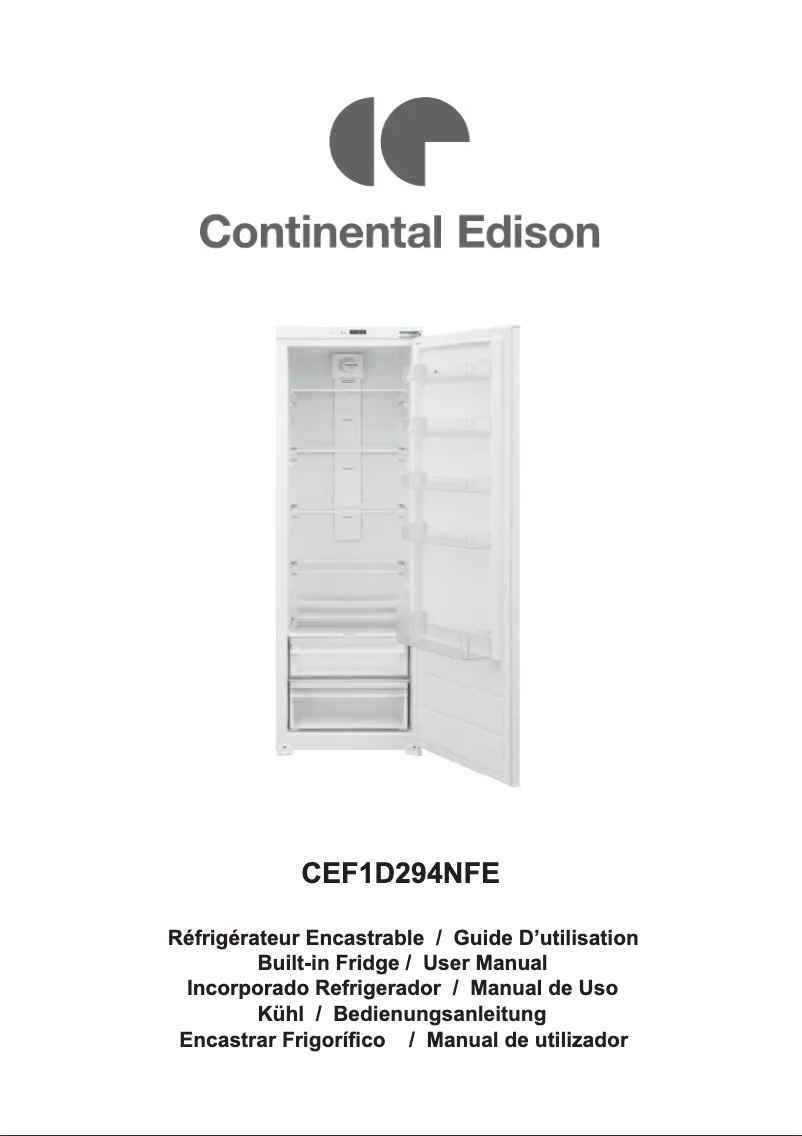 Page n°1 - Manuel utilisateur Continental Edison CEF1D294NFE
