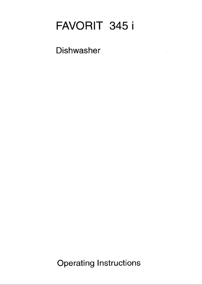 Page 1 de la notice Manuel utilisateur AEG Favorit 345 I