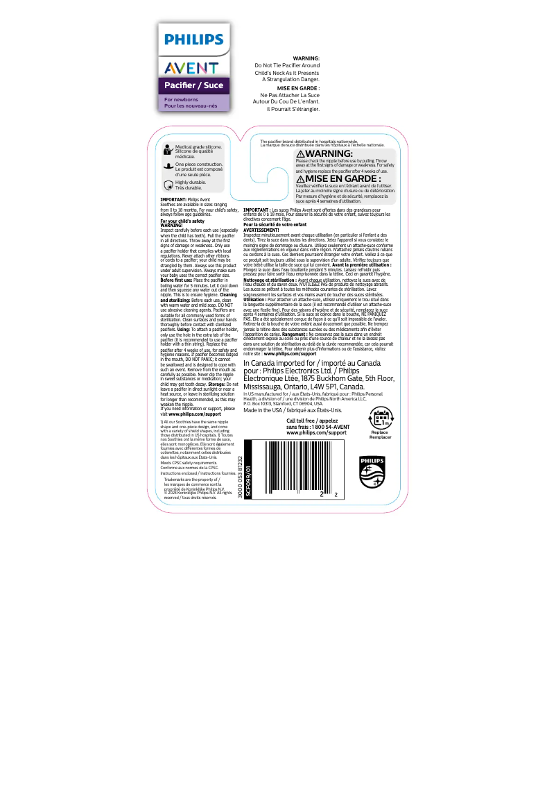 Page 1 de la notice Manuel utilisateur Philips AVENT SCF192