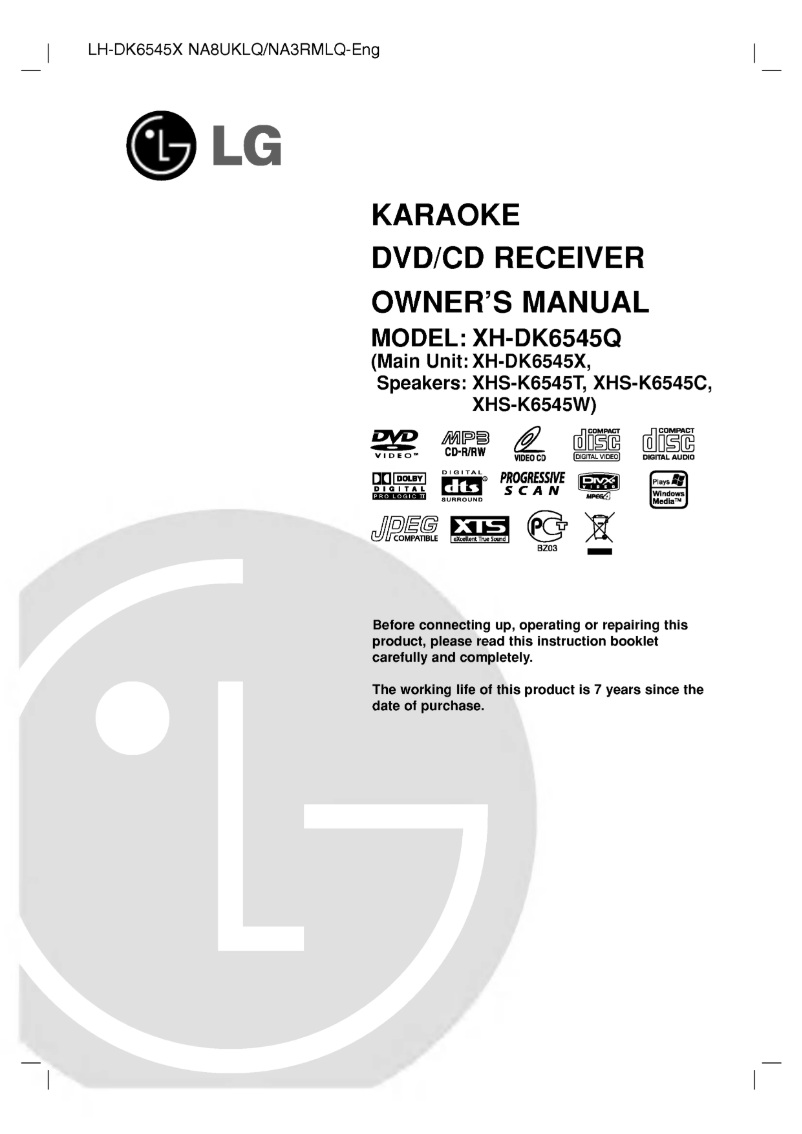 Página 1 del manual Manual de usuario LG XH-DK6545Q