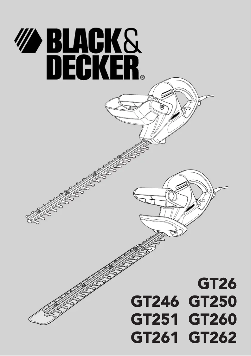 Page 1 de la notice Manuel utilisateur Black & Decker GT250