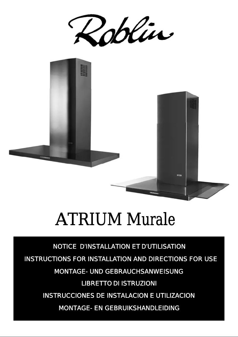 Page n°1 - Manuel utilisateur Roblin Atrium/2 1200