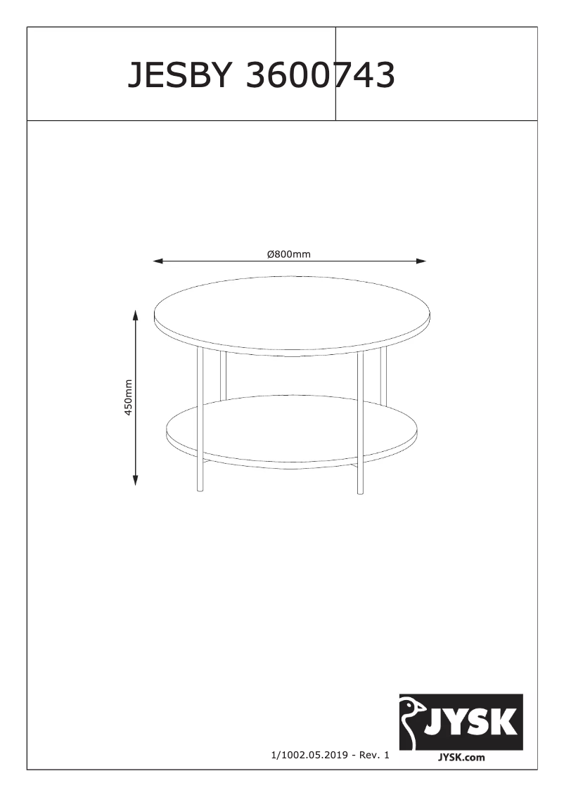 Página 1 del manual Manual de usuario JYSK Jesby