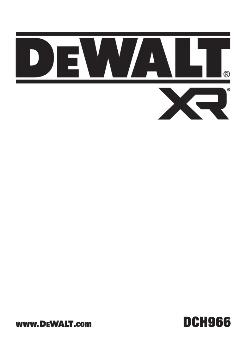 Page n°1 - Manuel utilisateur DeWalt DCH966
