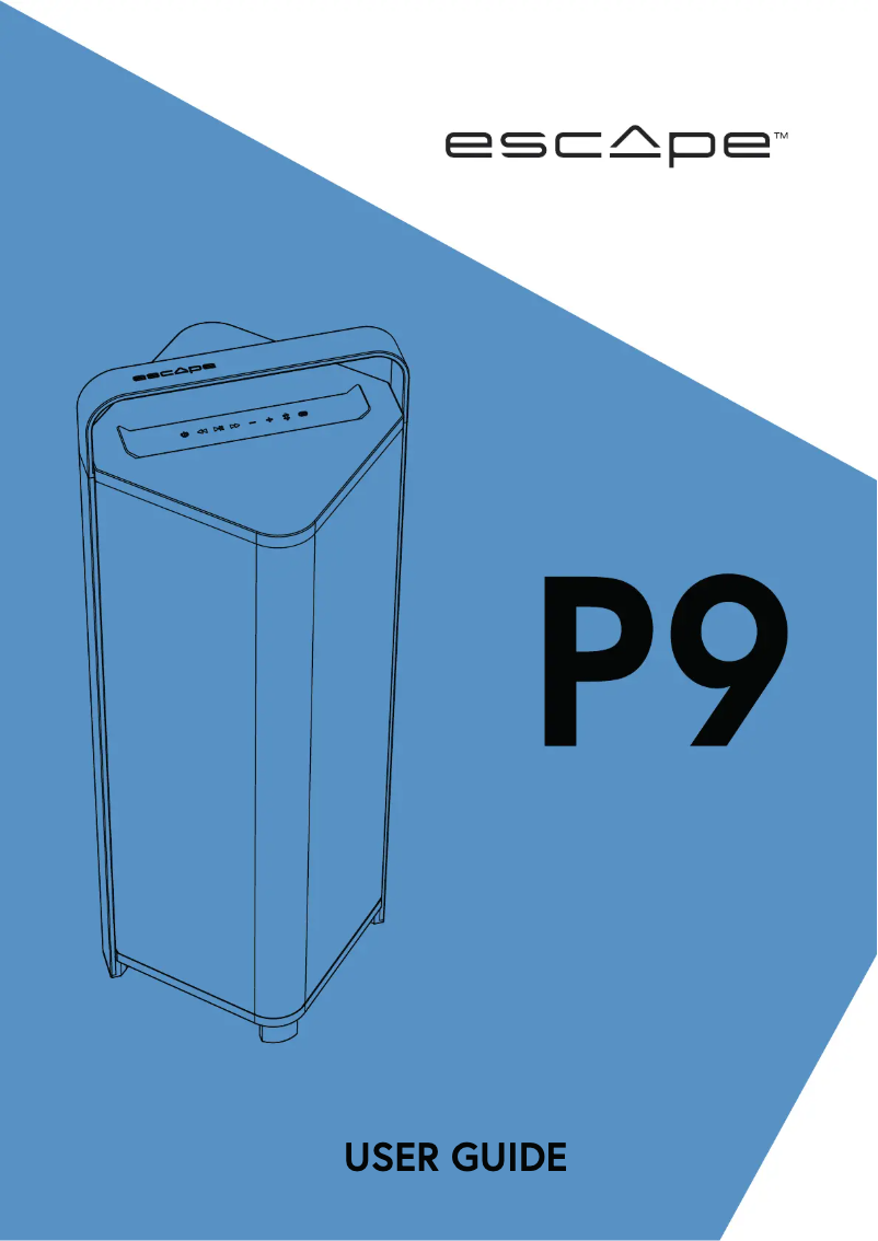 Page 1 de la notice Manuel utilisateur Escape P9