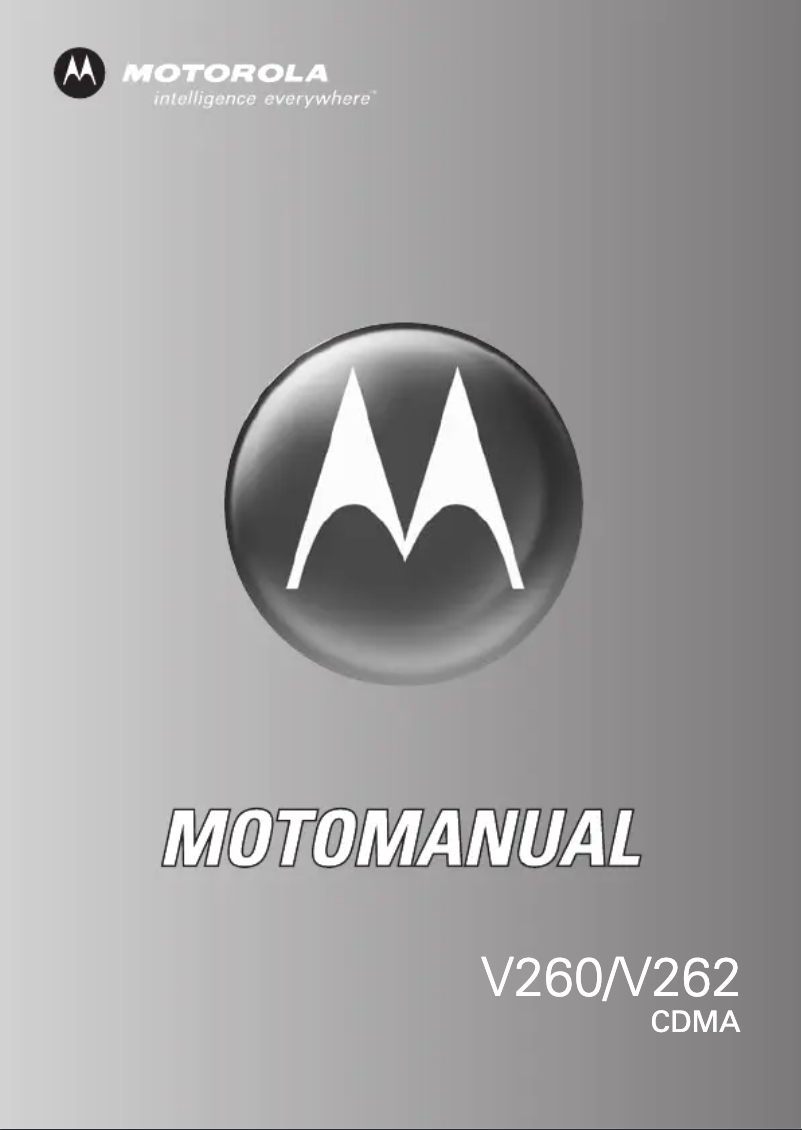 Image de la première page du manuel de l'appareil V262