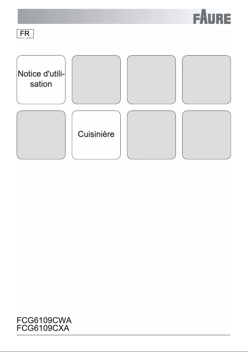 Page n°1 - Manuel utilisateur Faure FCG6109CWA