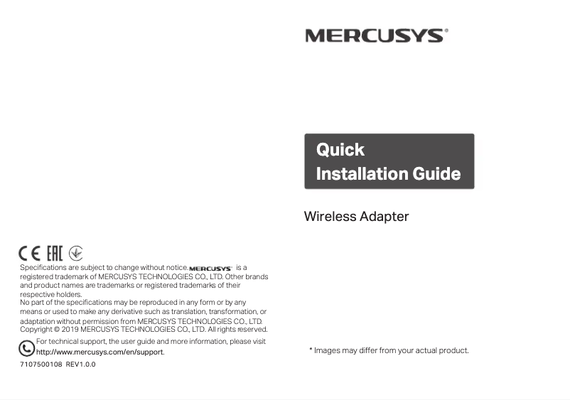Page n°1 - Guide d'installation Mercusys MU6H