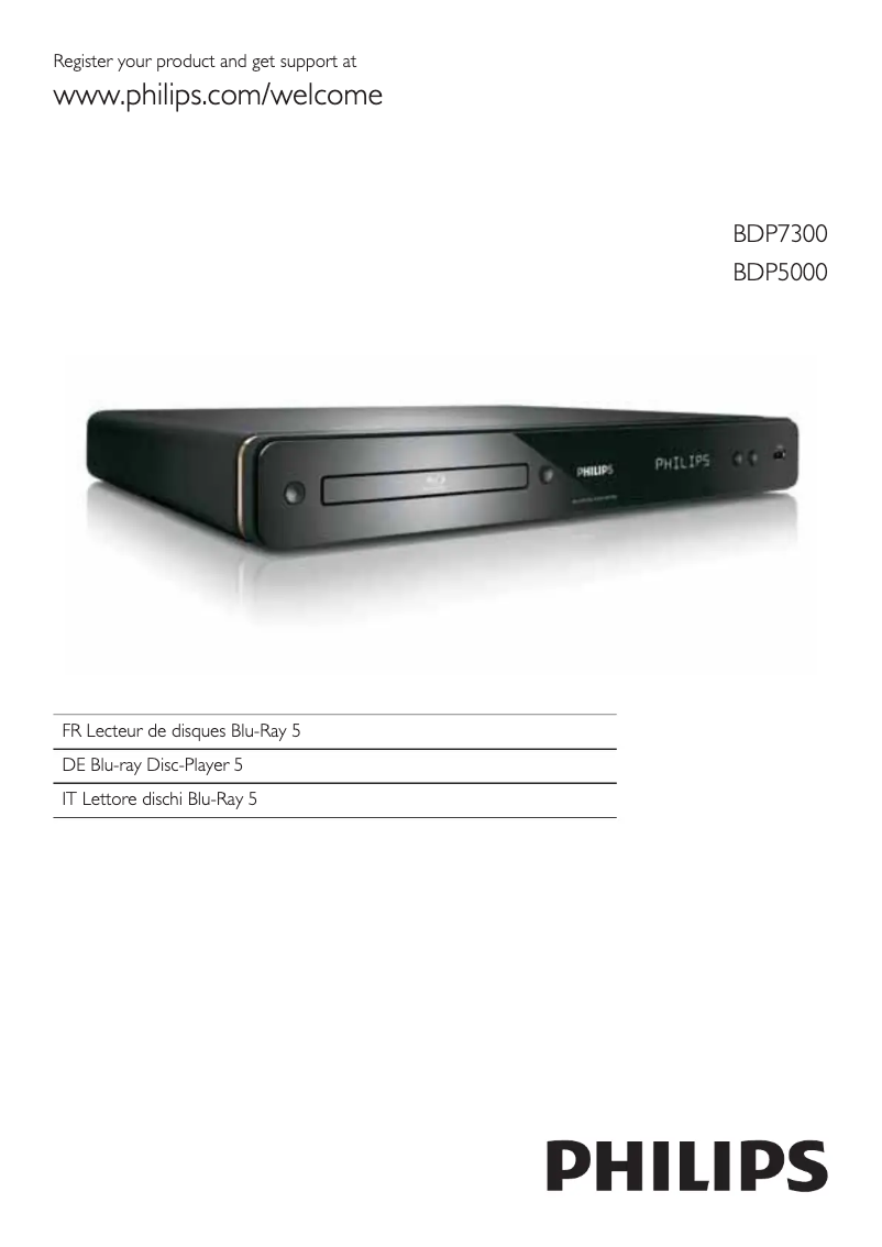 Imagen de la primera página del manual del dispositivo BDP7300