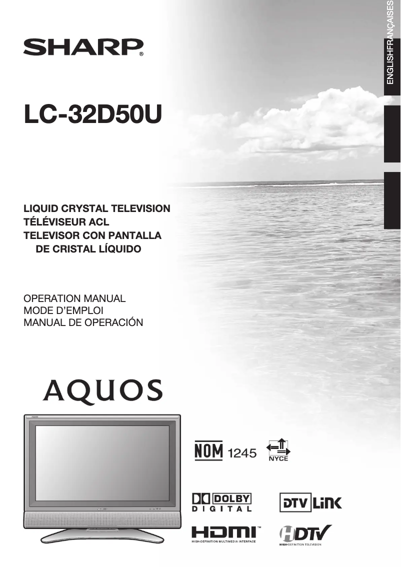 Imagen de la primera página del manual del dispositivo LC-32D50U
